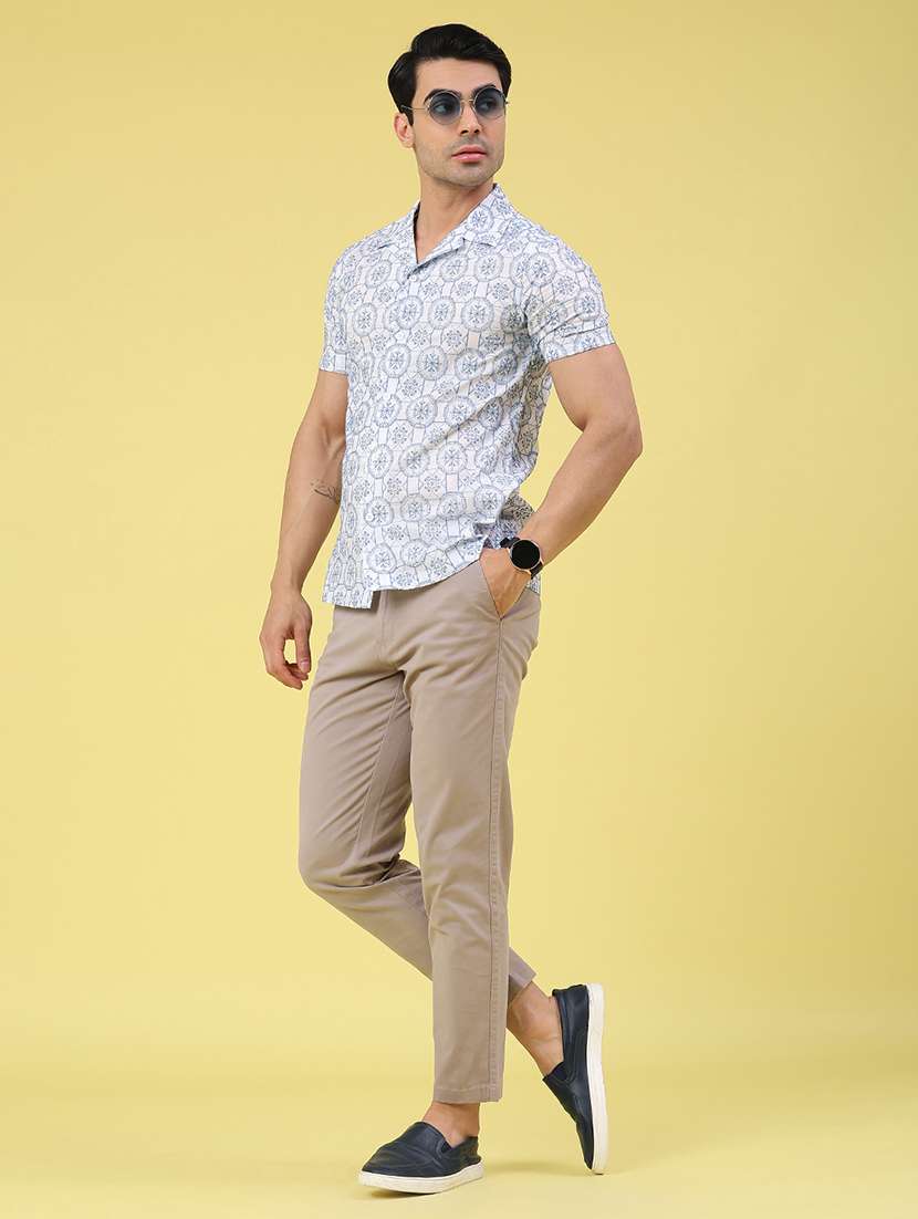men solid with work short sleeve slim fit casual shirt - 21965223 -  Standard Image - 5