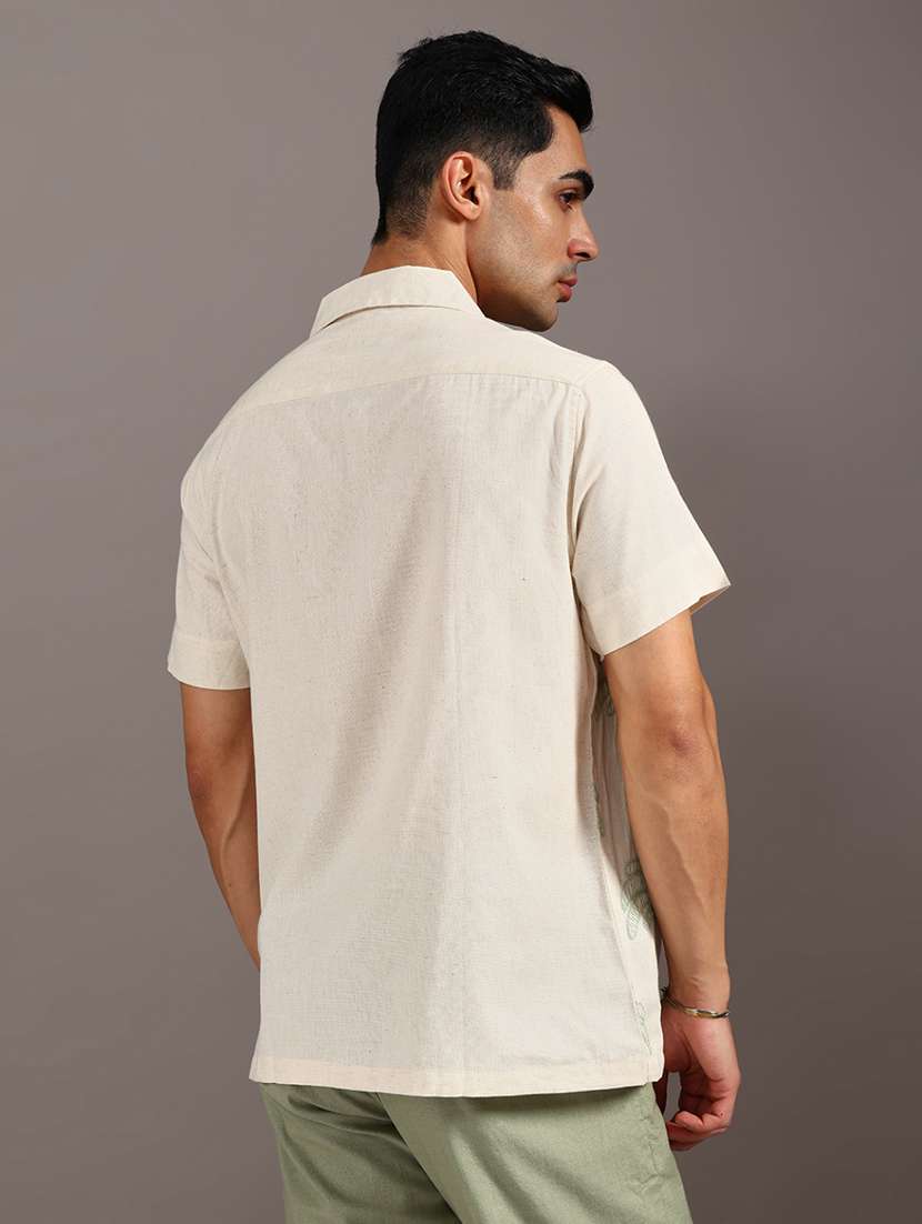 men solid with work short sleeve regular fit casual shirt - 21965224 -  Standard Image - 3