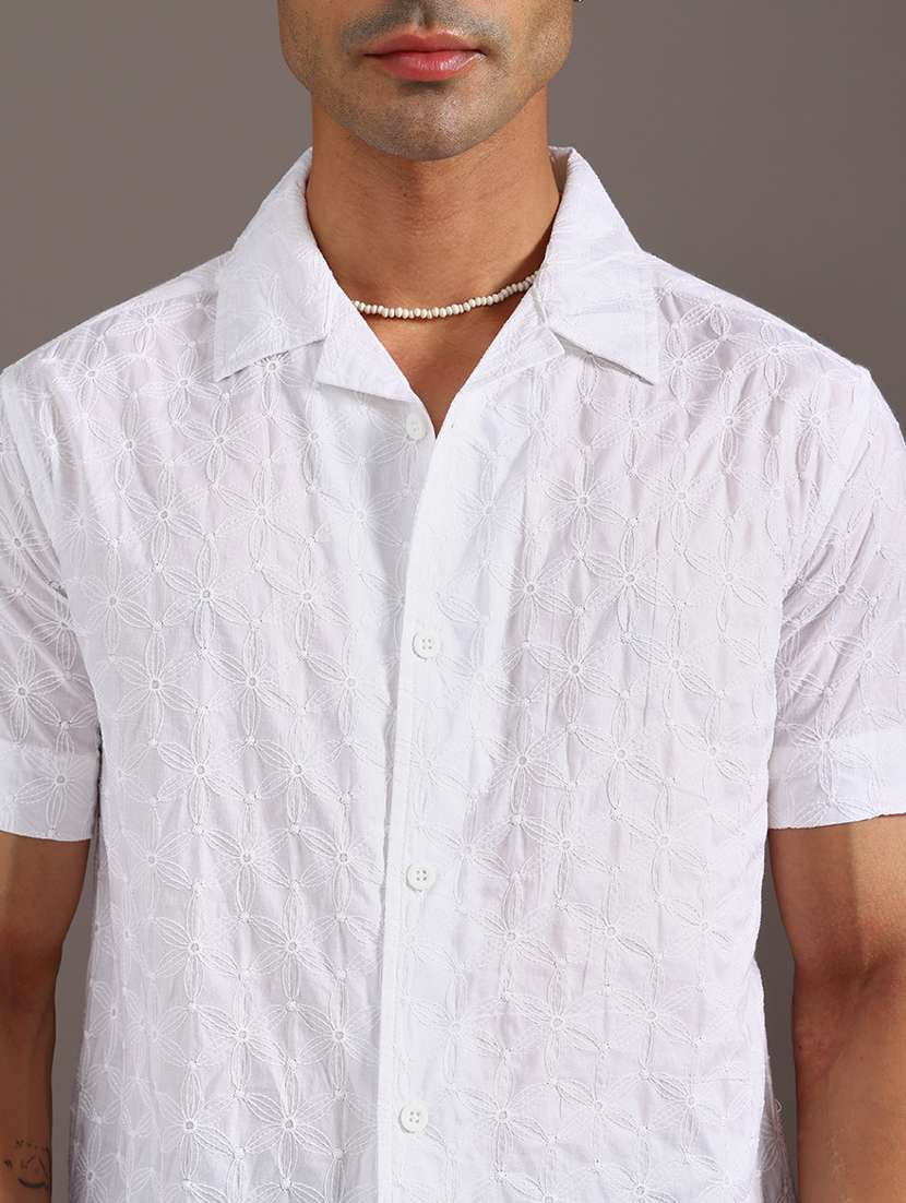 men solid with work short sleeve regular fit casual shirt - 21965225 -  Standard Image - 5