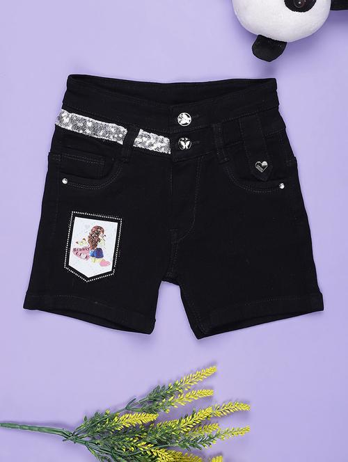 kids solid mid rise regular fit shorts  - 21965227 -  Standard Image - 0