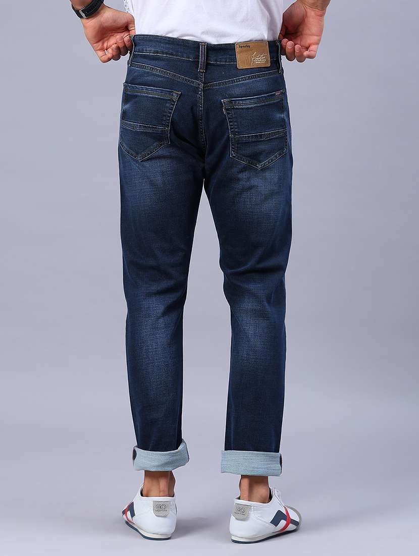 men washed mid rise full length jeans - 21965230 -  Standard Image - 3