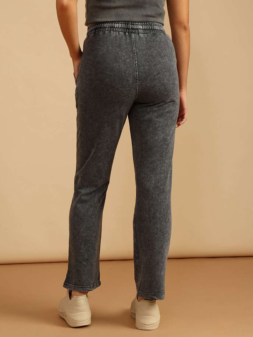 women solid mid rise regular fit track pant - 21965268 -  Standard Image - 3