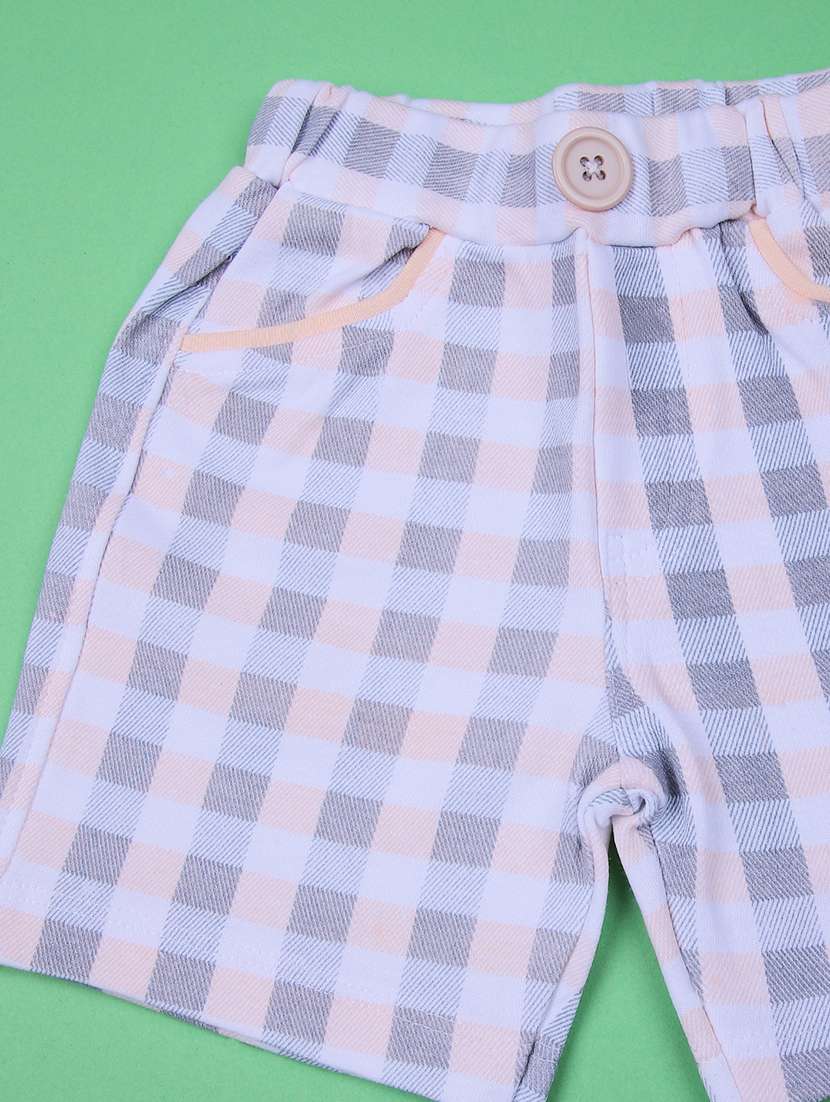 boys checkered t-shirt & shorts twin set  - 21965297 -  Standard Image - 3