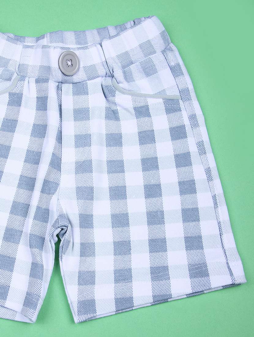 boys checkered t-shirt & shorts twin set  - 21965298 -  Standard Image - 3