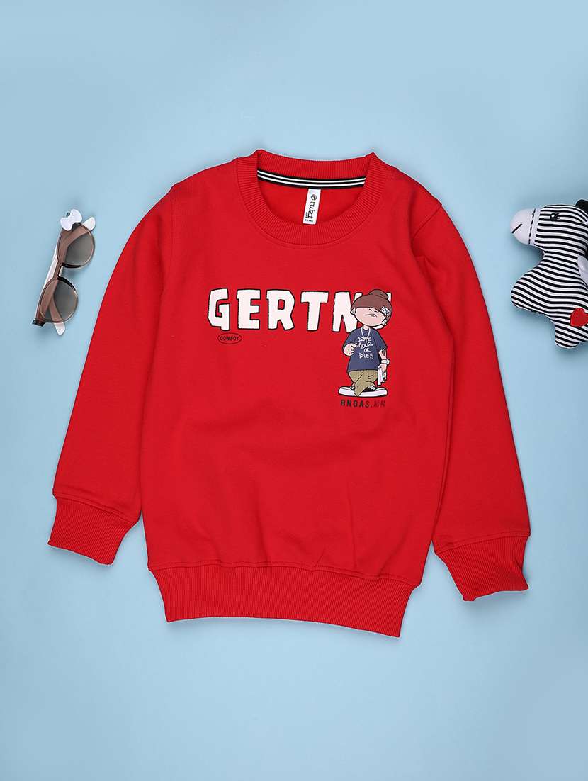 boys printed long sleeve sweatshirt