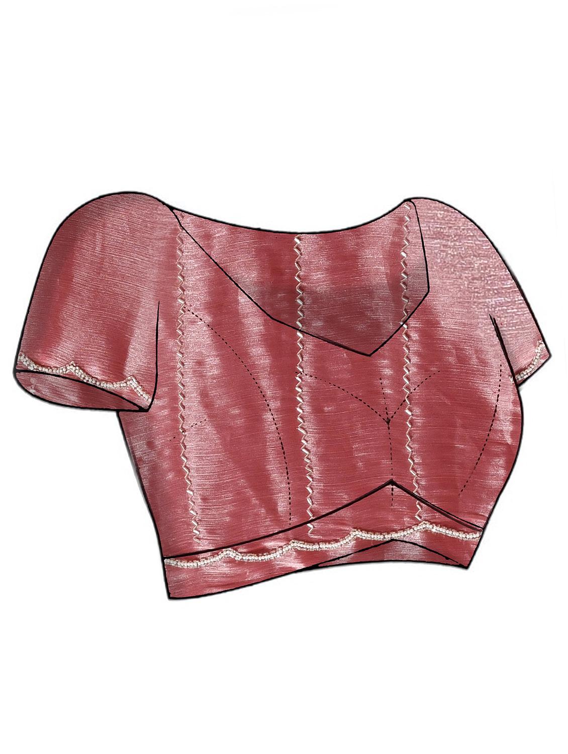 women solid with work embellished saree with blouse - 21965522 - Standard Image - 5