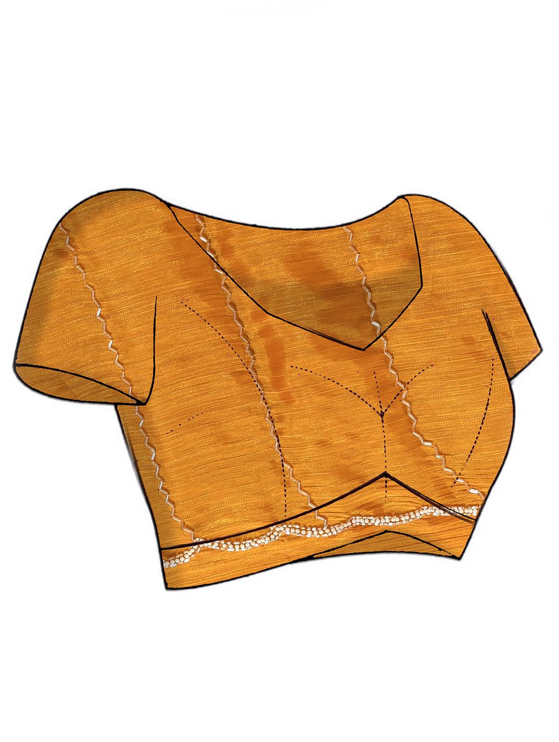 women solid with work embellished saree with blouse - 21965523 - Standard Image - 5