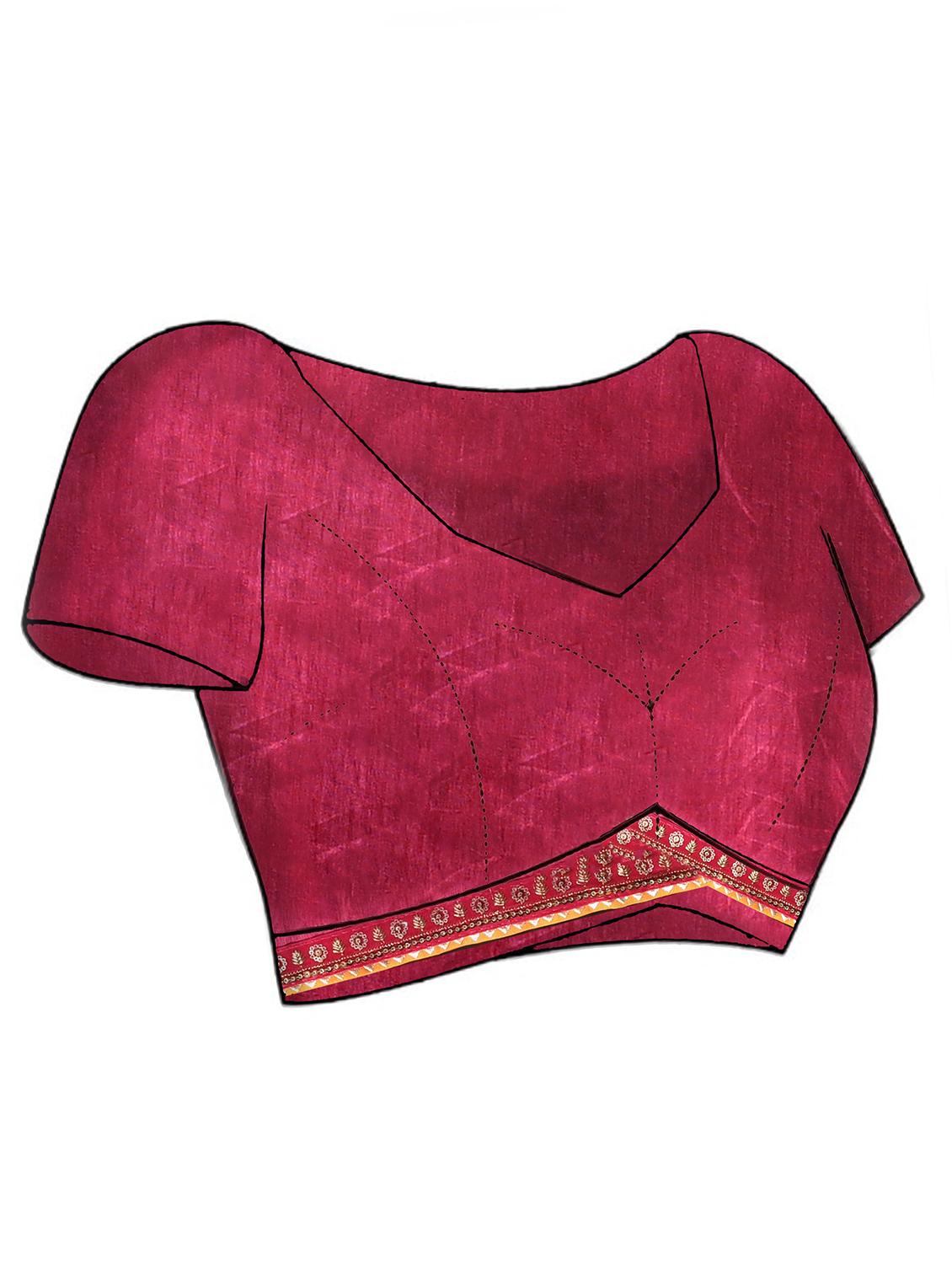 women printed casual wear saree with blouse - 21965541 - Standard Image - 5