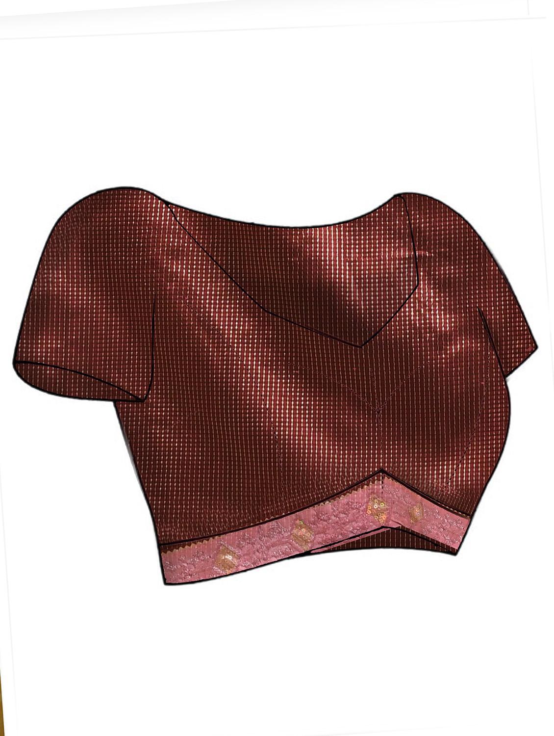 women solid with work embroidered saree with blouse - 21965542 - Standard Image - 5