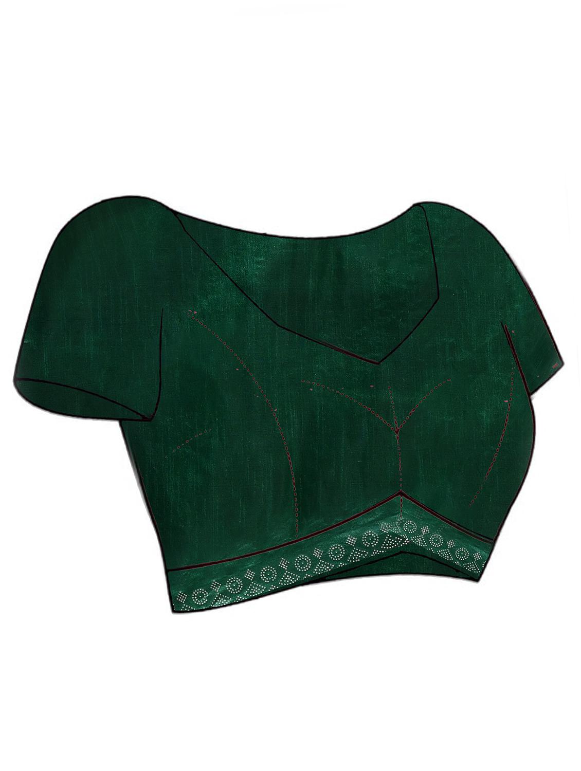 women striped embroidered saree with blouse - 21965553 - Standard Image - 5