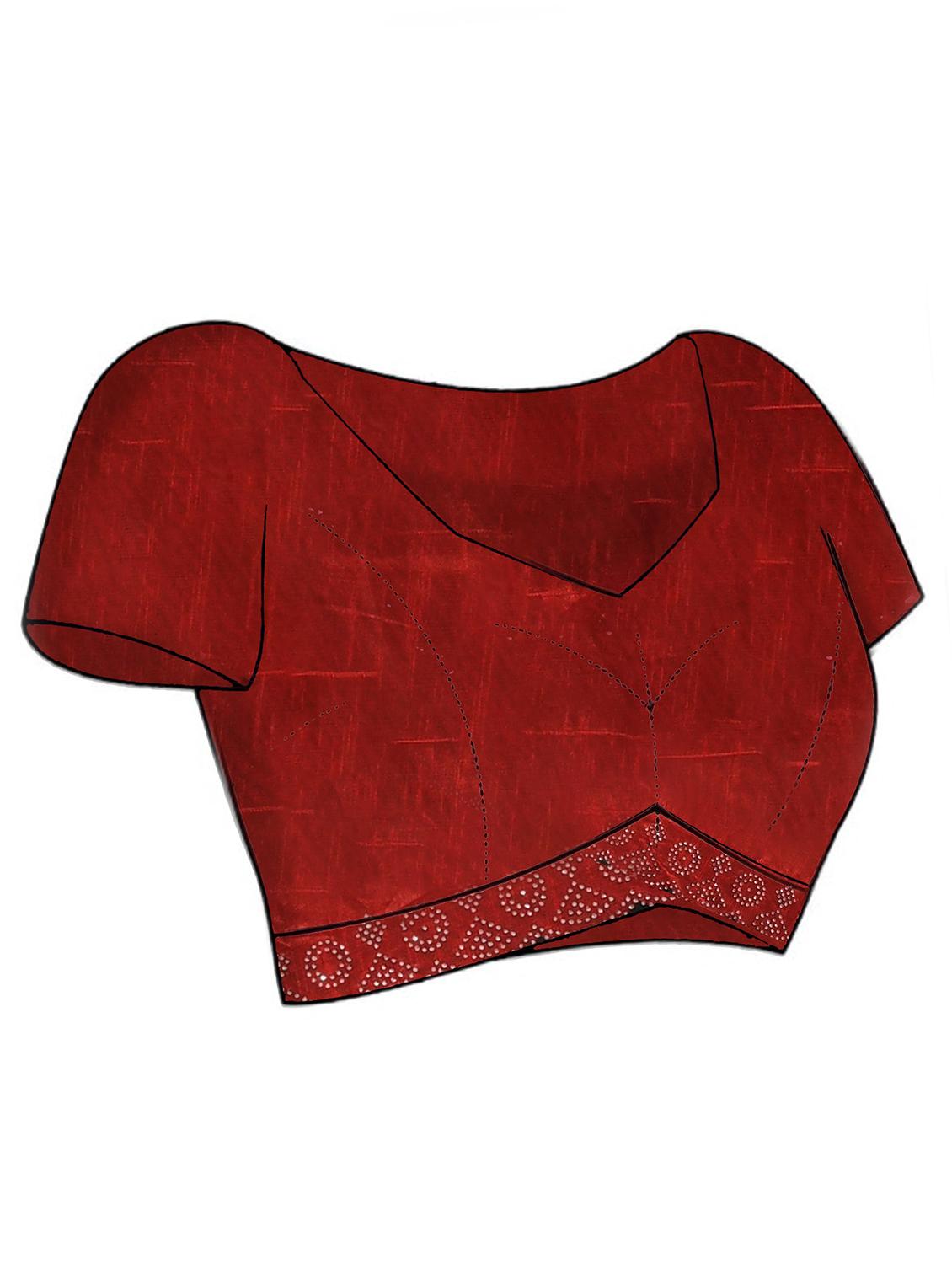women striped embroidered saree with blouse - 21965565 - Standard Image - 5