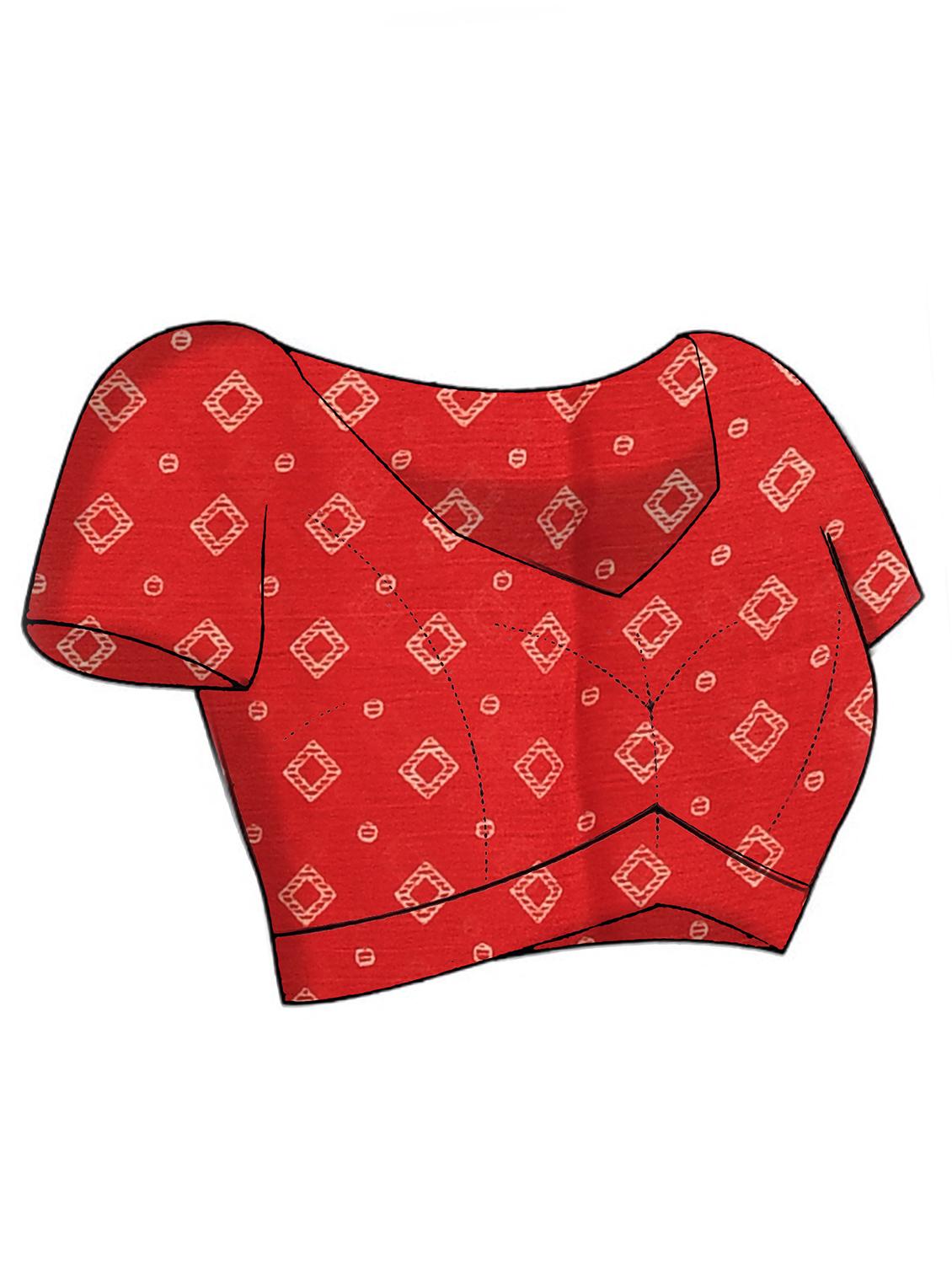 women printed casual wear saree with blouse - 21965592 - Standard Image - 5