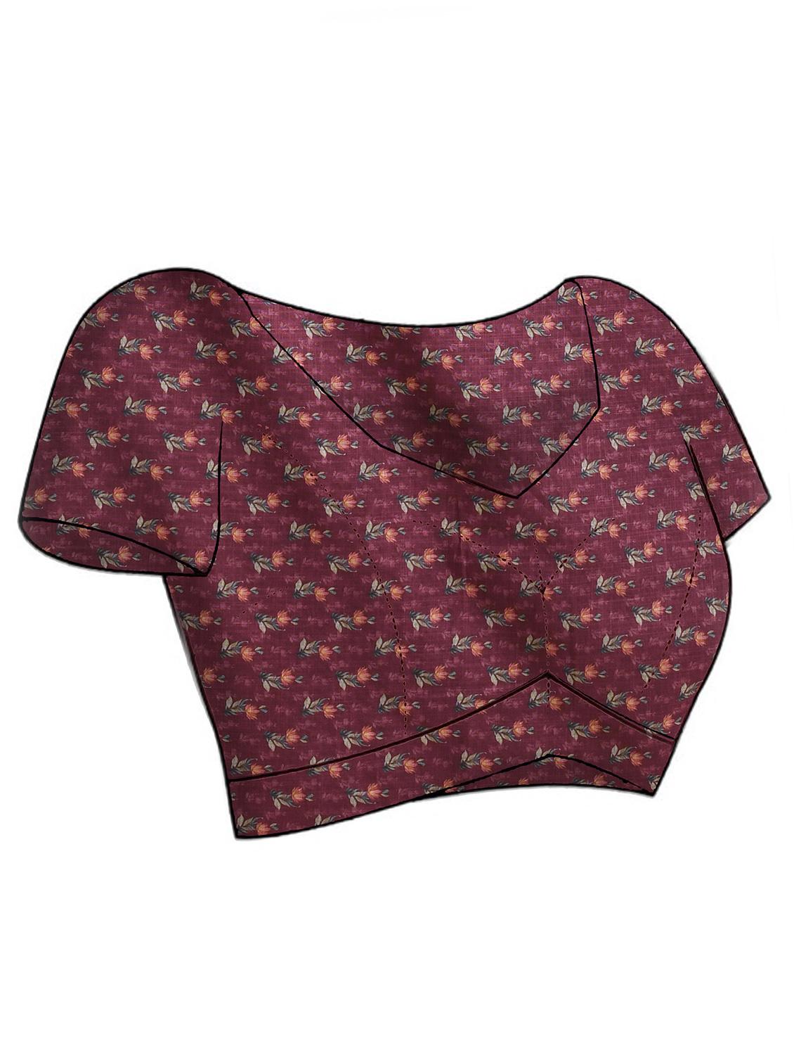 women printed casual wear saree with blouse - 21965593 - Standard Image - 5