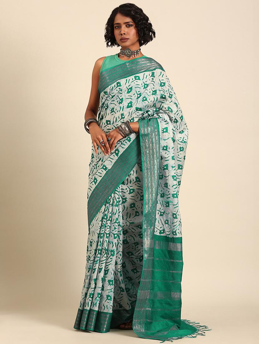 women printed casual wear saree with blouse - 21965667 -  Zoom Image - 0