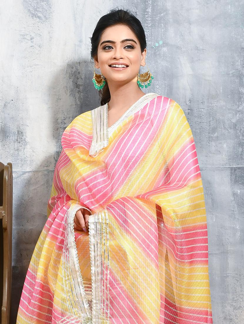 women striped printed dupatta - 21965726 - Standard Image - 3