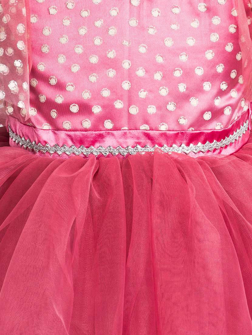 girls self designed flared sleeve high low dress - 21965865 -  Standard Image - 3