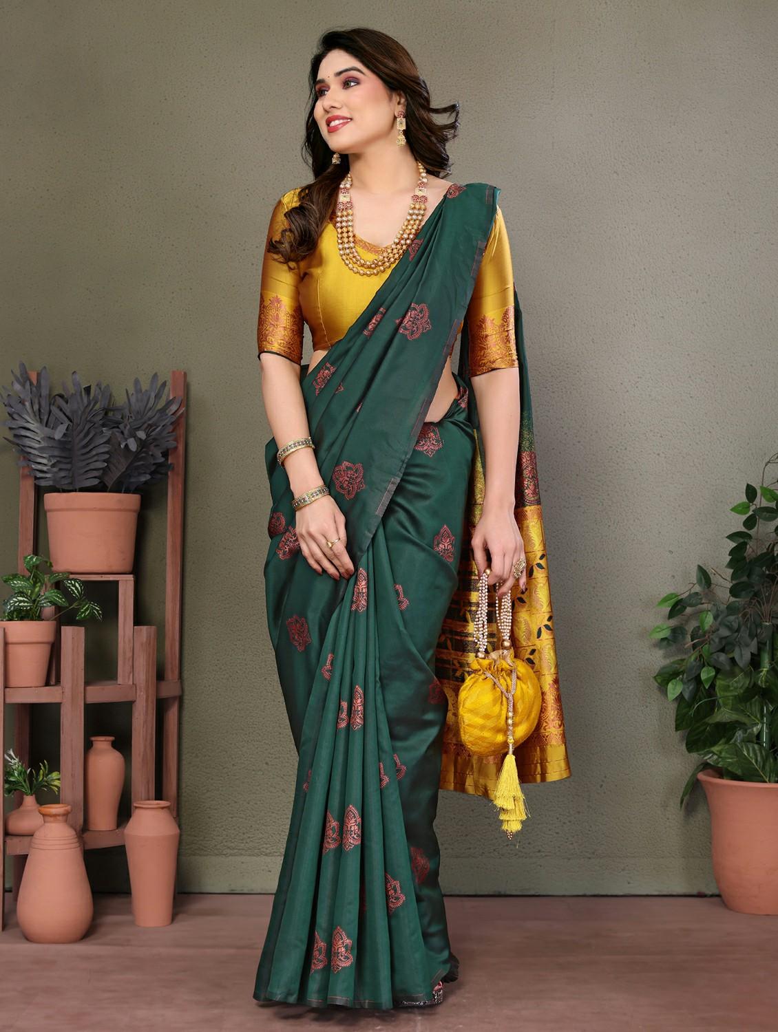 women self design banarasi saree with blouse - 21965868 - Standard Image - 3