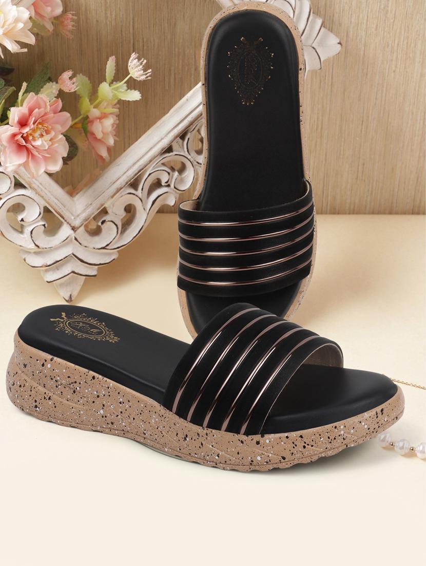 women black slip on platform wedge - 21966043 -  Zoom Image - 0