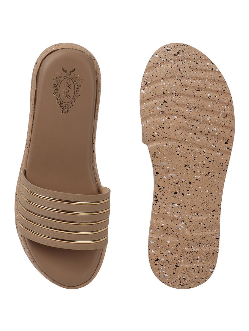women beige slip on platforms wedge - 21966044 - Standard Image - 3