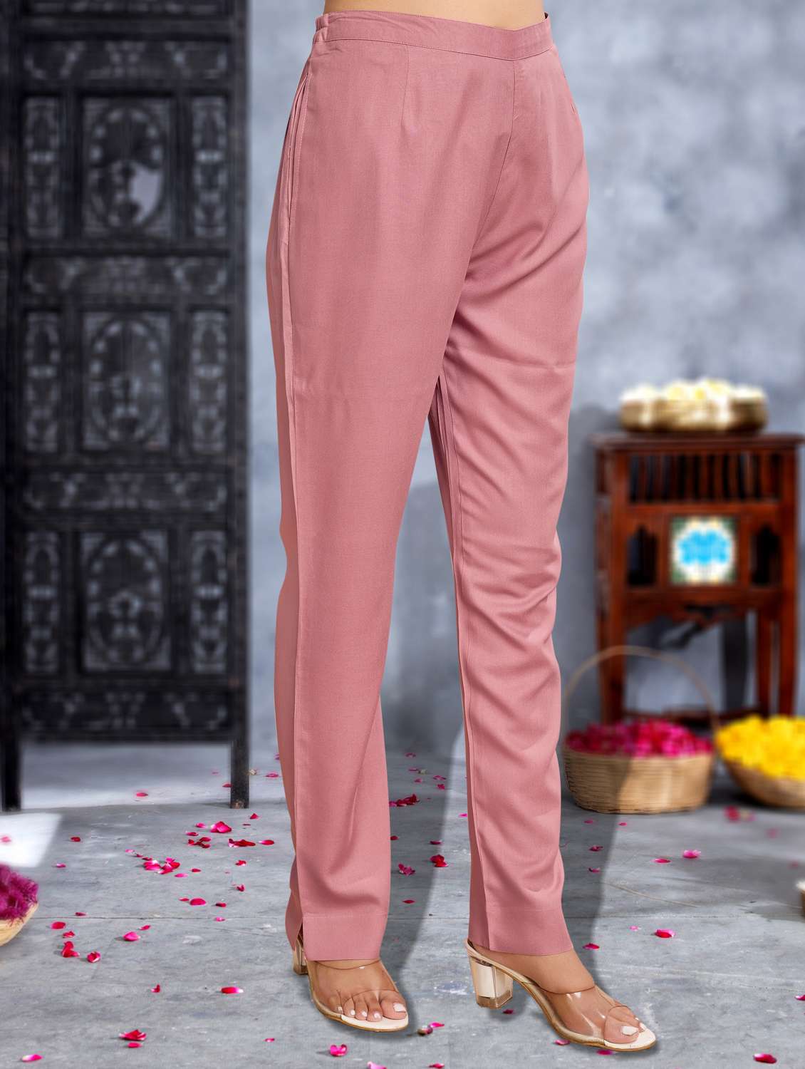 women three quarter sleeve kurta pant set - 21966064 -  Standard Image - 5