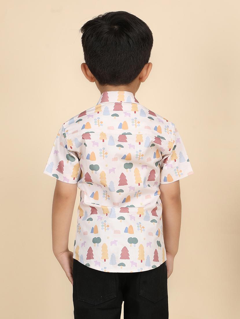 boys printed collared short sleeve shirt - 21966097 - Standard Image - 3