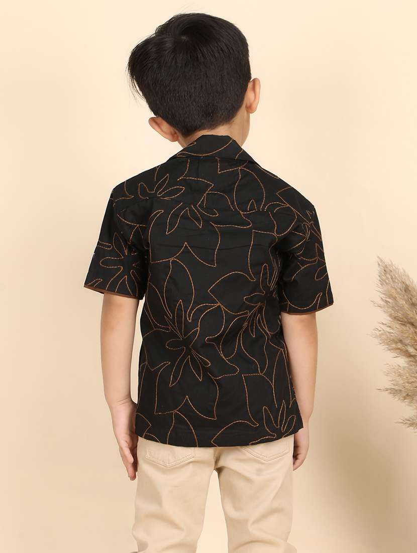 boys printed collared short sleeve shirt - 21966101 - Standard Image - 3