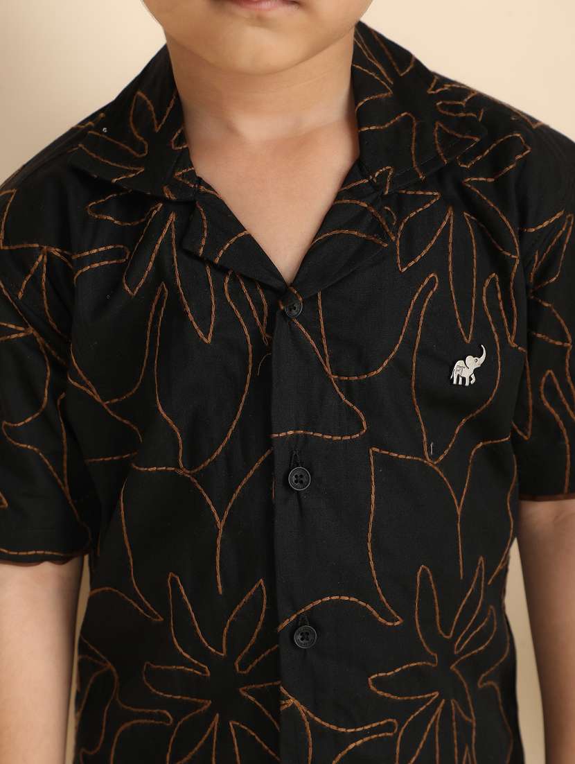 boys printed collared short sleeve shirt - 21966101 - Standard Image - 5