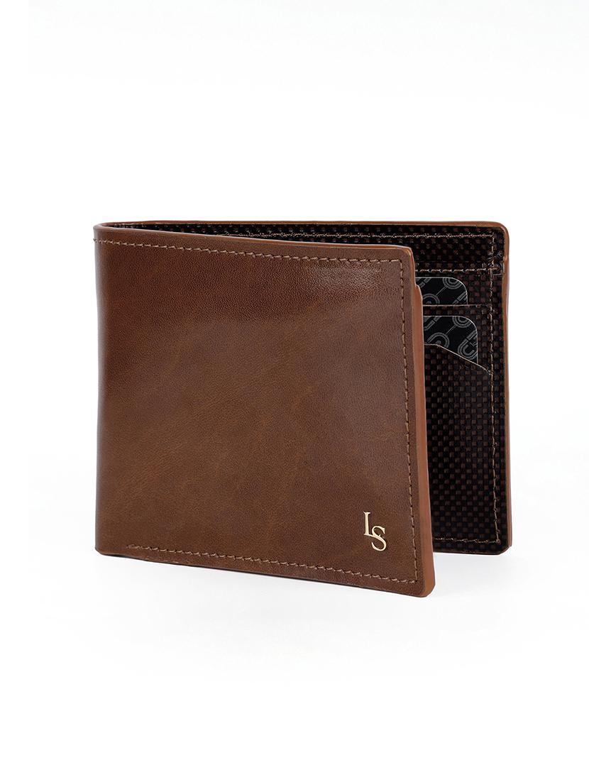 men's leather bi-fold tan wallet - 21966108 - Standard Image - 3