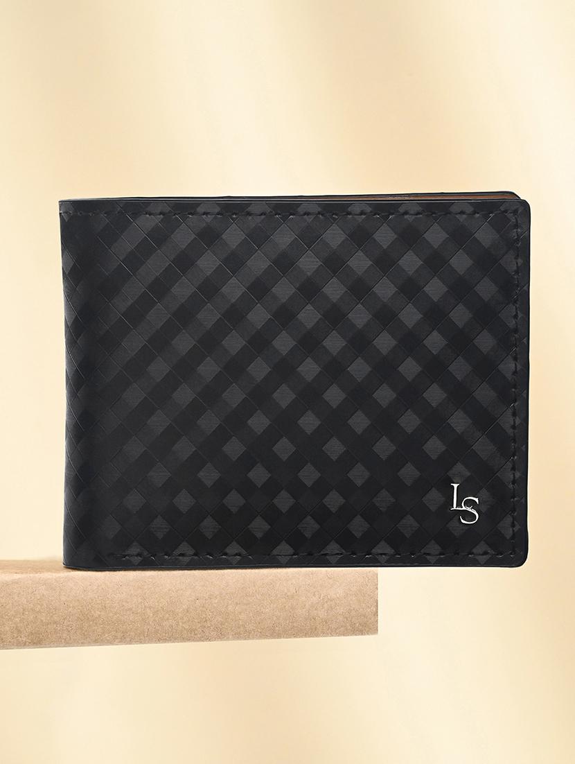 men black checkered leather wallet - 21966109 -  Zoom Image - 0