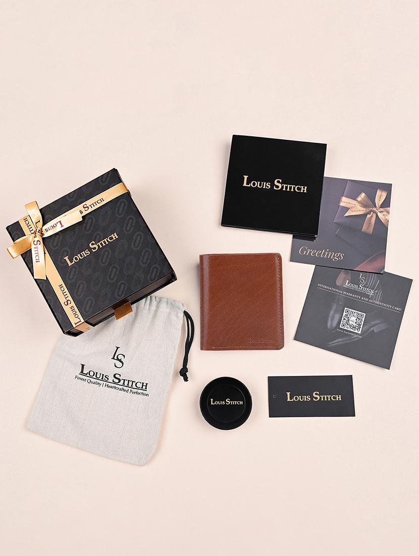 men tan solid bi-fold leather wallet - 21966112 - Standard Image - 5
