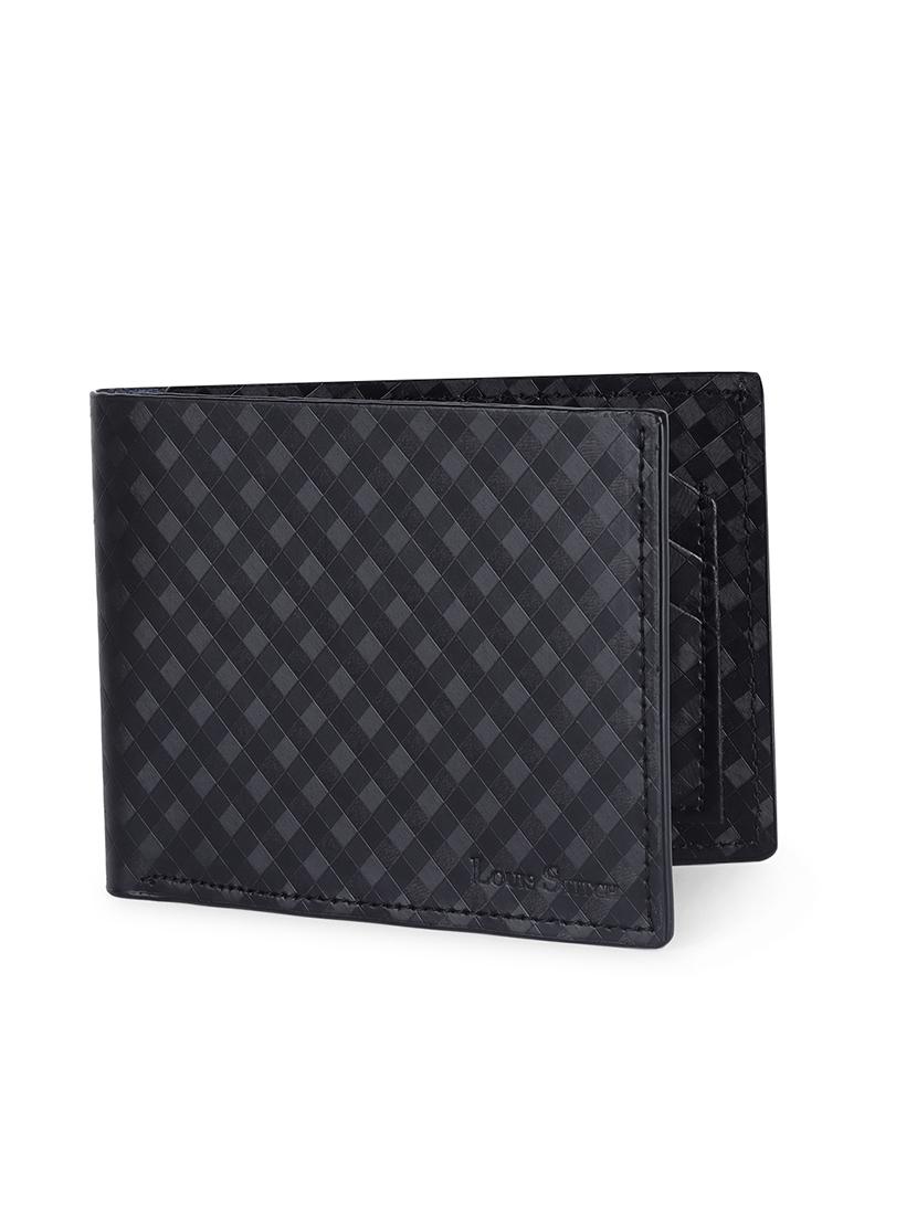men black textured leather wallet - 21966115 - Standard Image - 3