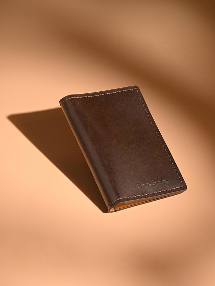 men brown solid leather wallet - 21966121 - Zoom Image - 0