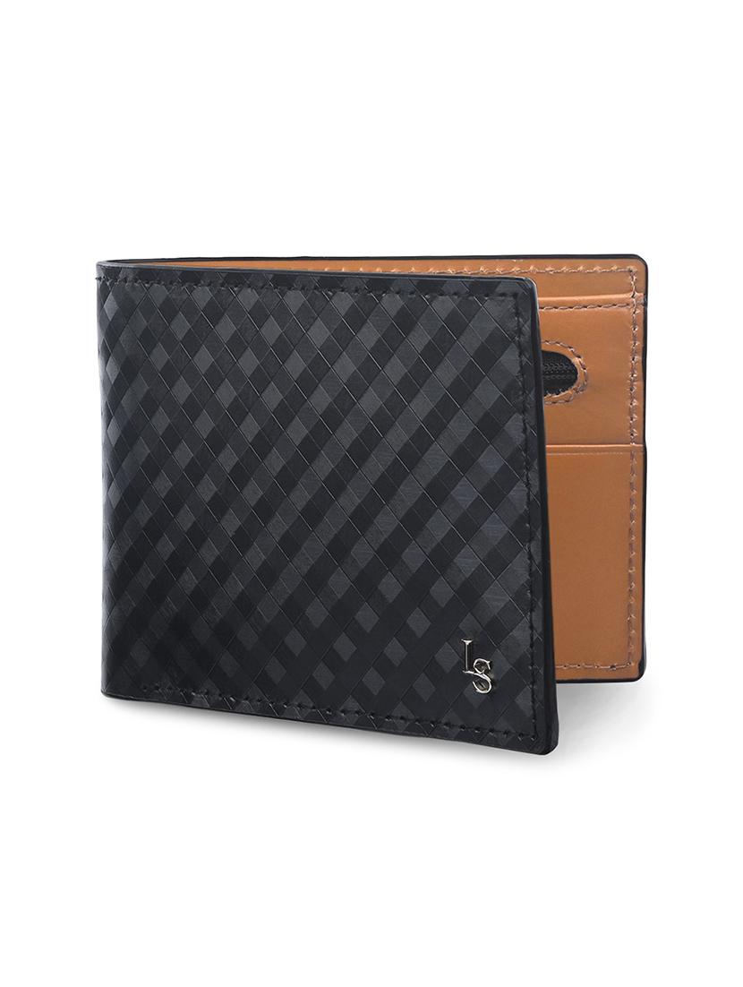 men black textured leather wallet - 21966124 - Standard Image - 3