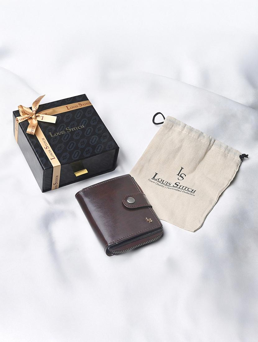 men's bifold leather wallet brown - 21966127 - Standard Image - 5