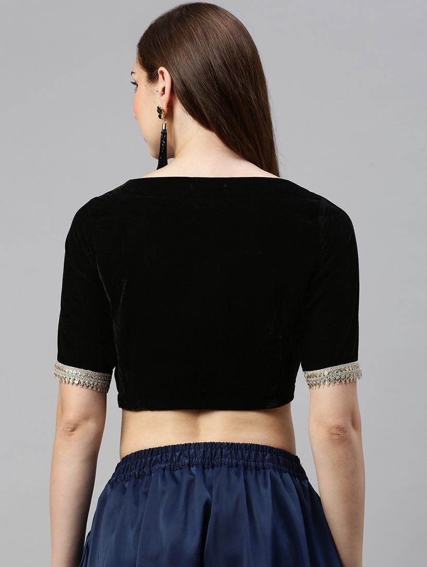women solid short sleeve stitched blouse - 21966139 - Standard Image - 3