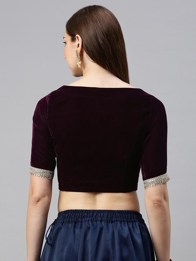 women solid short sleeve stitched blouse - 21966140 - Standard Image - 3
