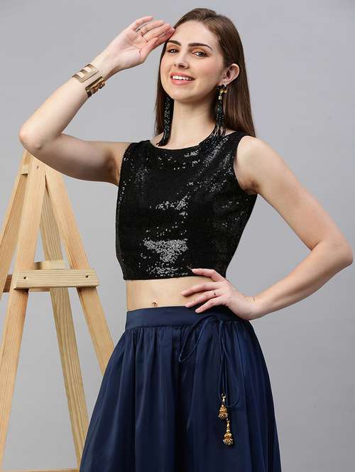women solid with work sleeveless stitched blouse
