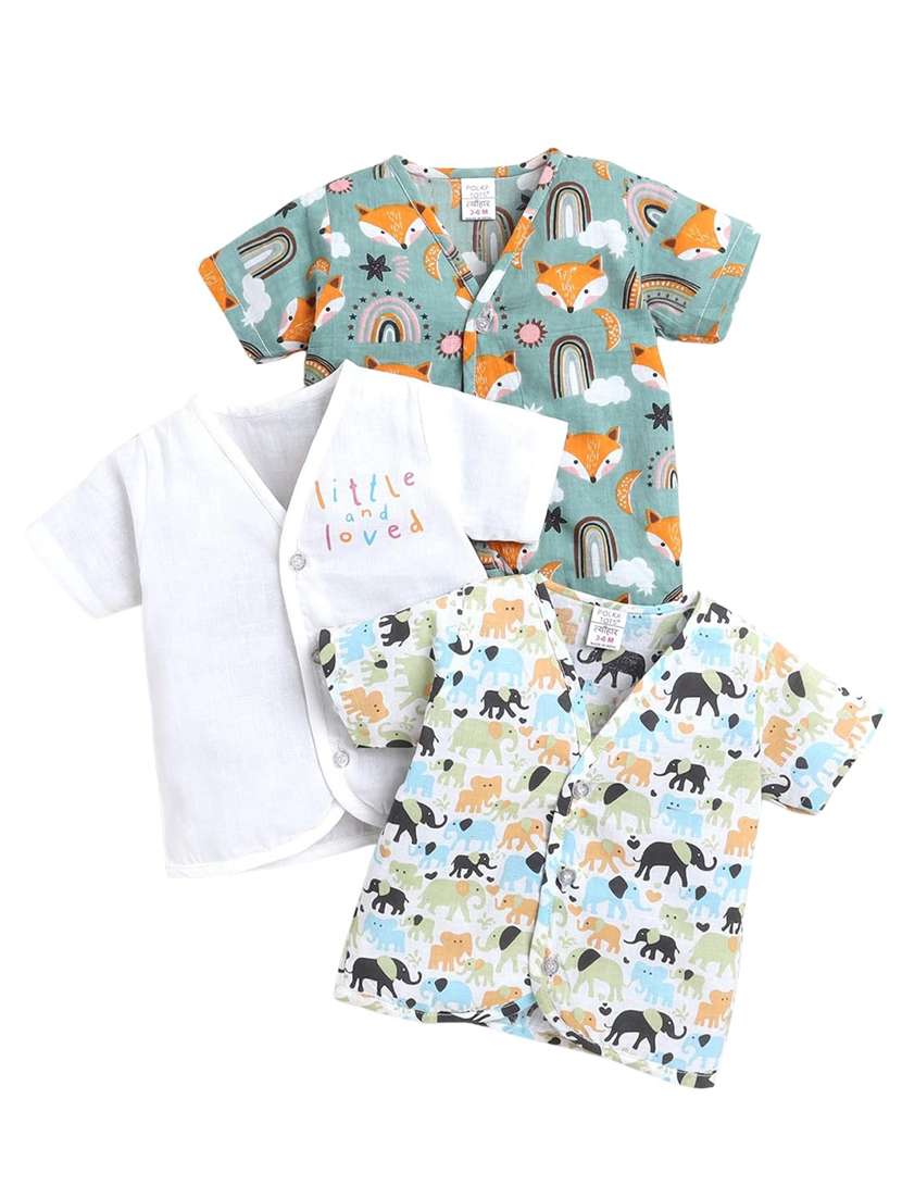 boys pack of 3 printed short sleeve vest