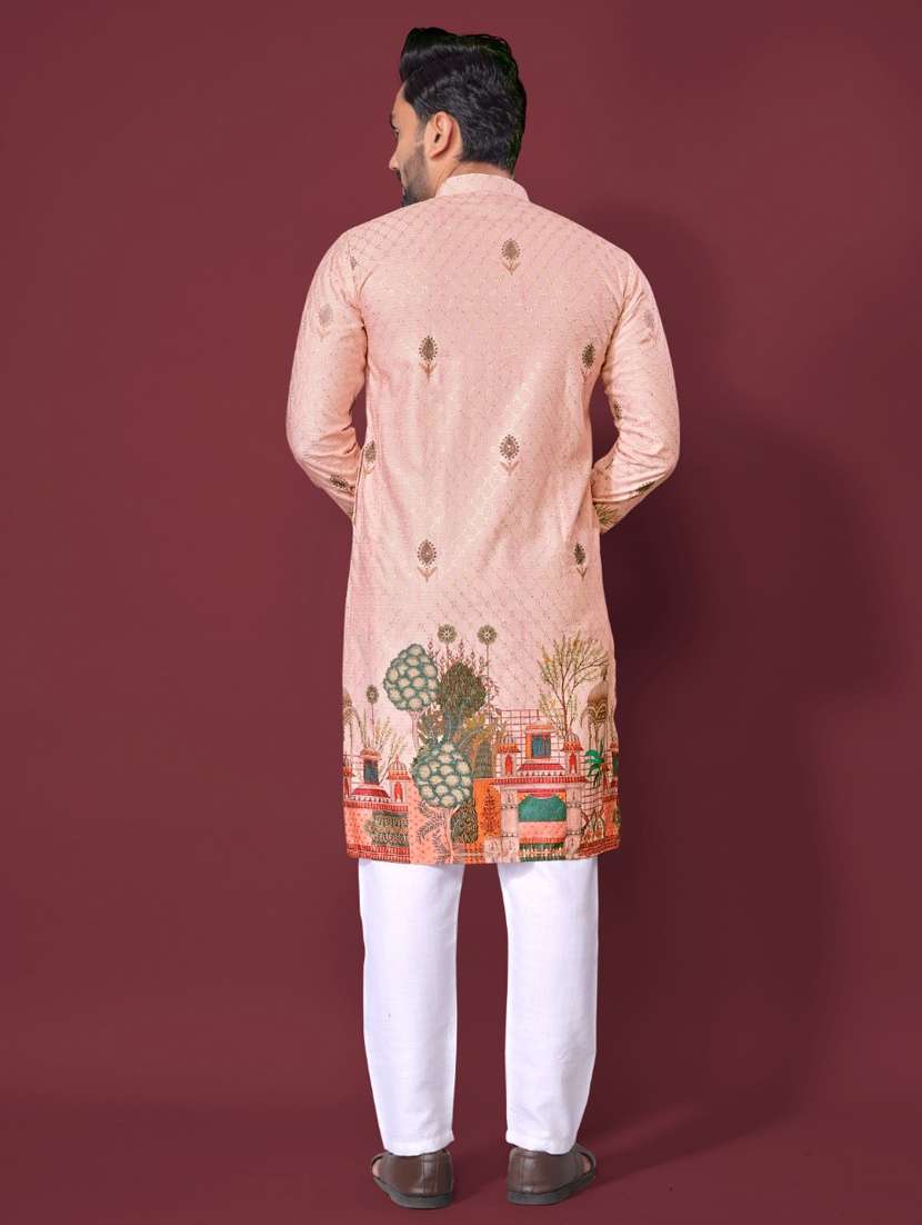 pink rayon long  kurta - 21966159 -  Standard Image - 3