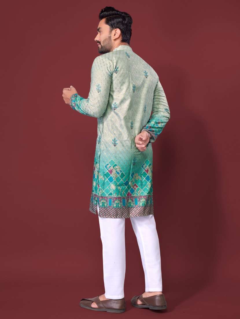 multi colored rayon long  kurta - 21966161 -  Standard Image - 3