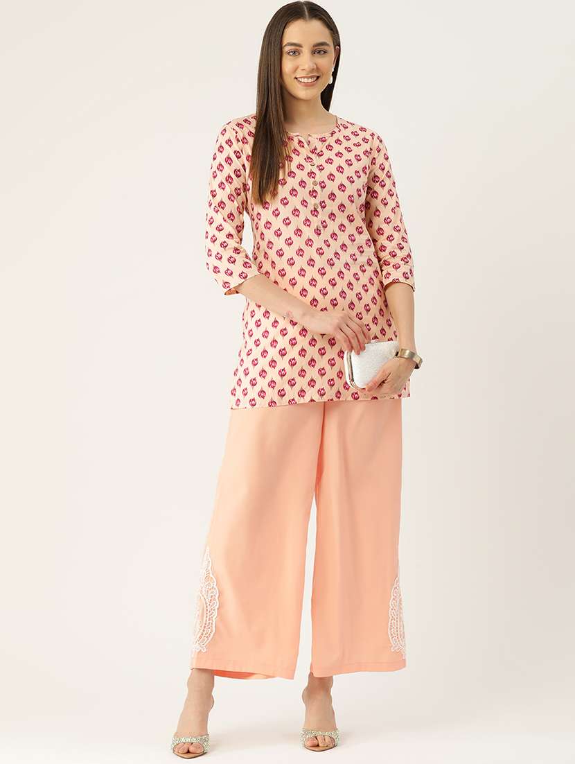 women three quarter sleeve straight kurti - 21966196 -  Standard Image - 3