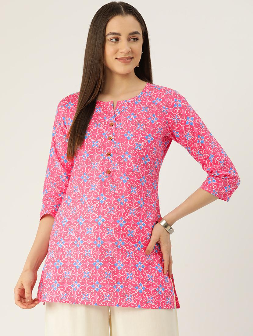 women three quarter sleeve straight kurti - 21966200 - Zoom Image - 0