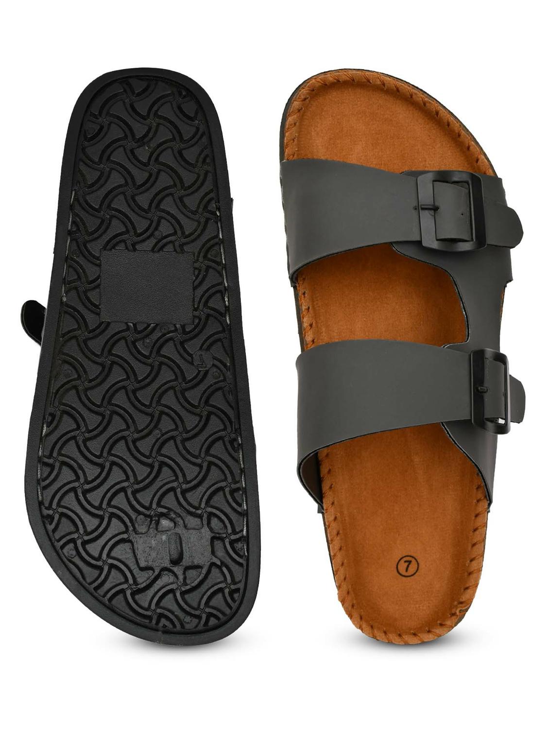 men solid slip on sandal - 21966210 - Standard Image - 5
