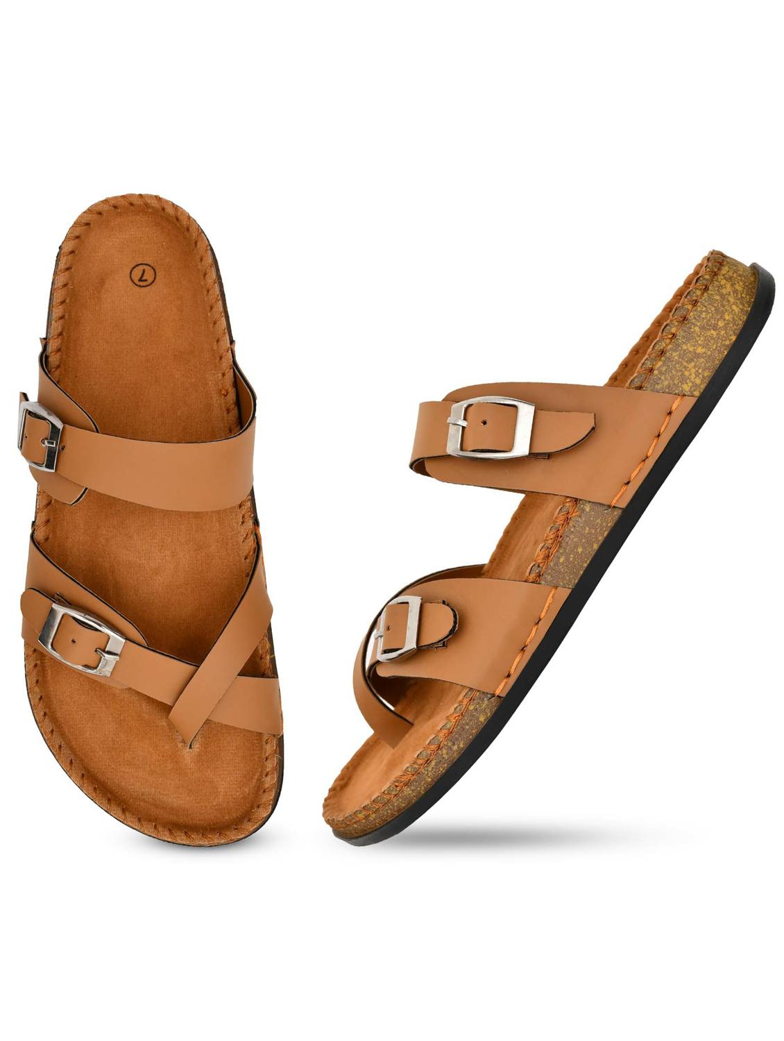men solid toe separator sandal - 21966213 - Standard Image - 3