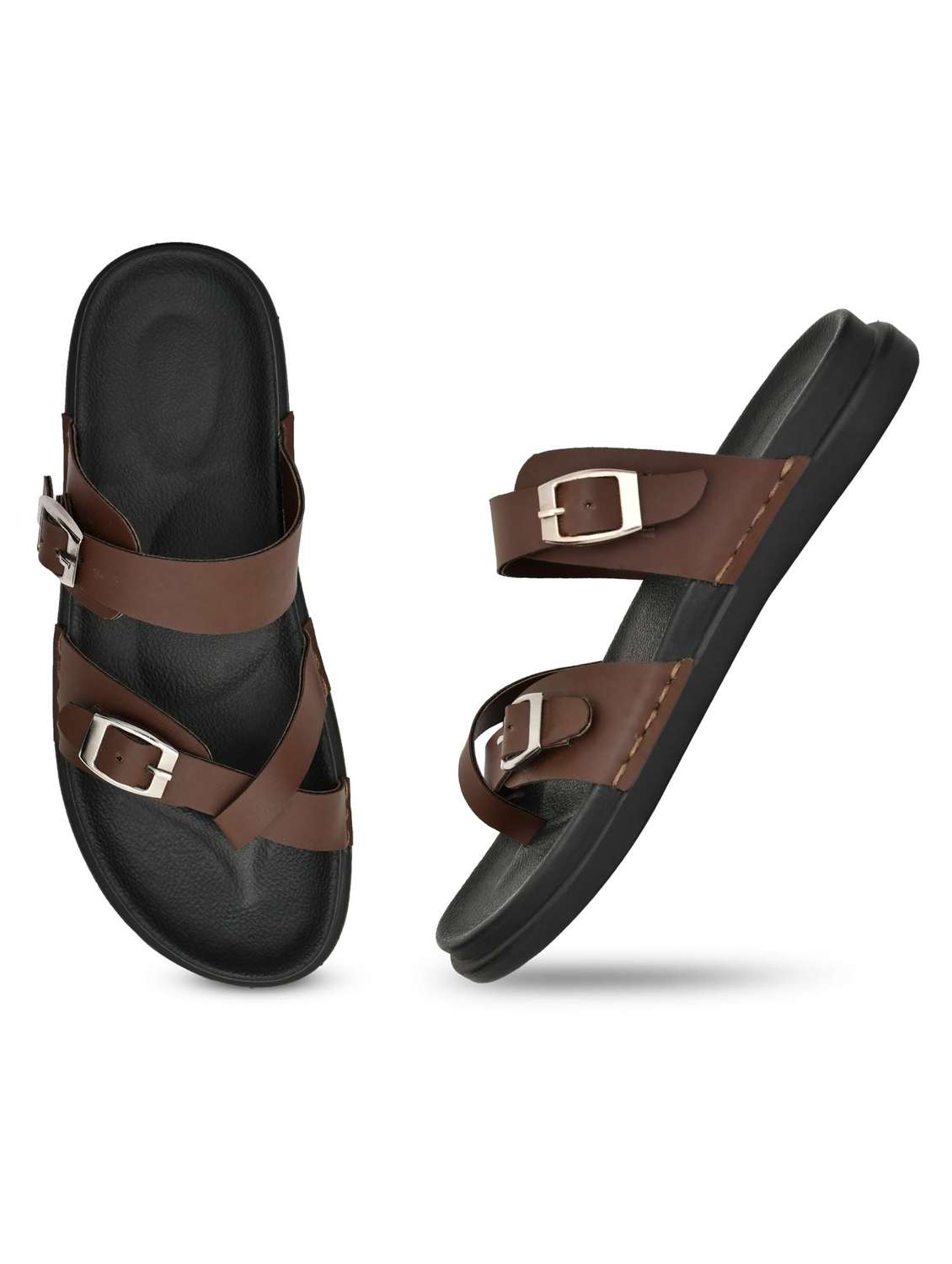 men solid toe separator sandal - 21966216 -  Standard Image - 3