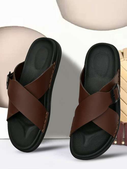 men solid slip on sandal - 21966217 -  Standard Image - 0