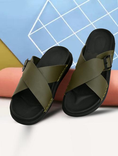 men solid slip on sandal - 21966218 -  Standard Image - 0