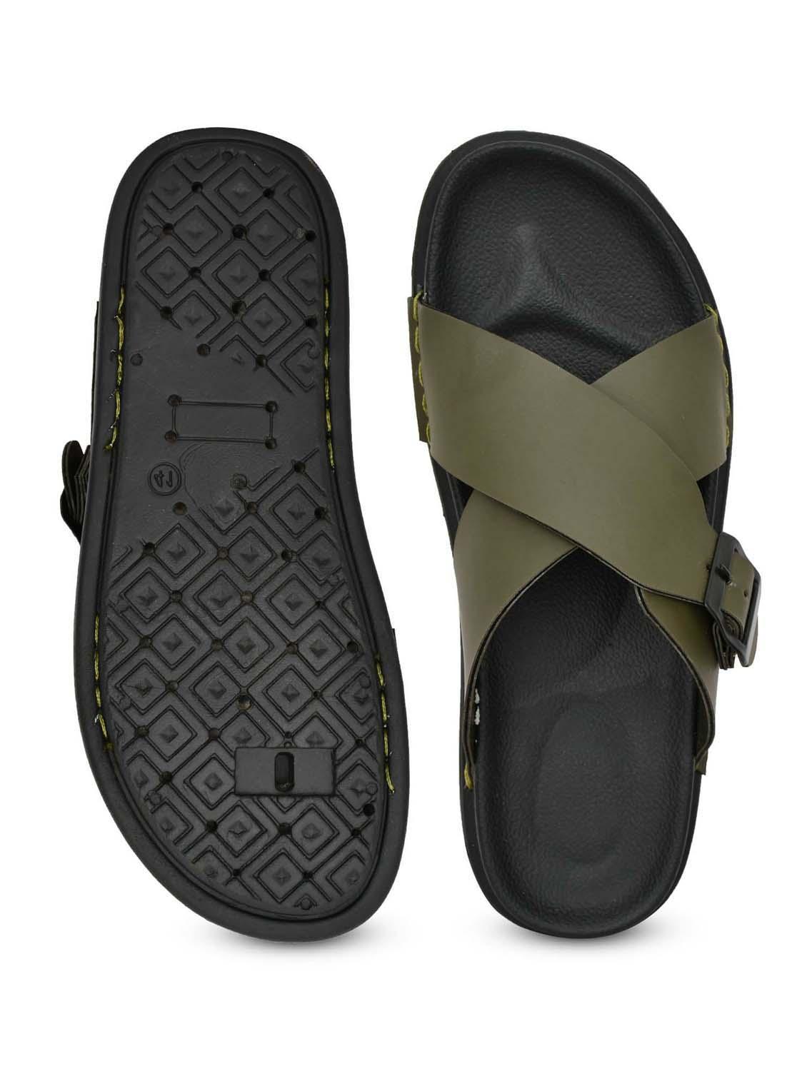 men solid slip on sandal - 21966218 - Standard Image - 5