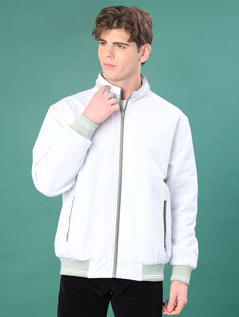 men solid long sleeve regualr fit casual jacket - 21966242 -  Standard Image - 3