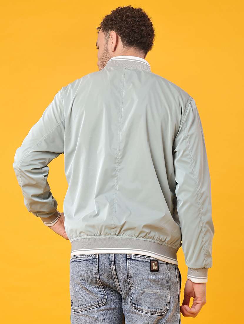 men solid long sleeve reversible bomber jacket - 21966261 -  Standard Image - 3